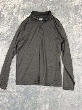 Magellan Outdoors Mens 1/4 Zip Pullover Long Sleeve Shirt BLACK  Size L